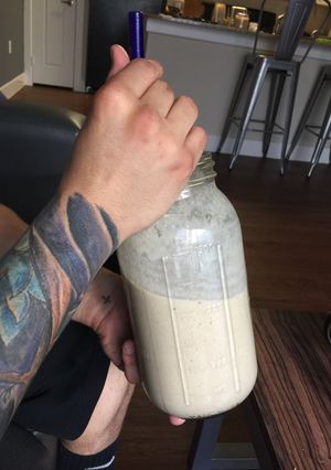 A picture of PB Banana Protein Smoothie.