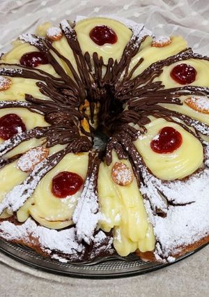 Una foto de 🍥Rosca de Pascua bicolor 🍥 Esponjosa y tierna