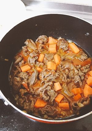 Hình của món Bò sốt vang.