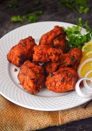 A picture of Chicken fried kebabs.