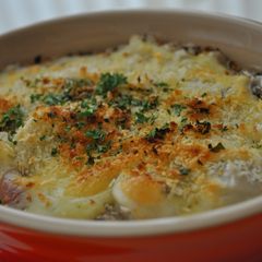 A picture of Satoimo (Taro Root) Cheese Gratin.