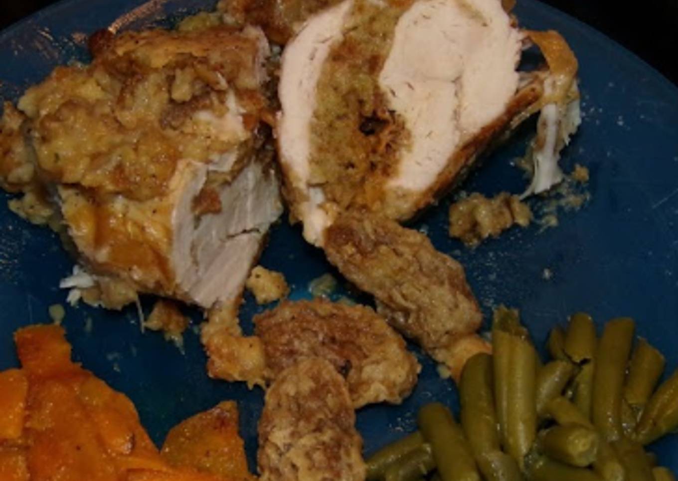 Stuffed Chicken Breast with Morel Mushrooms & Stuffing