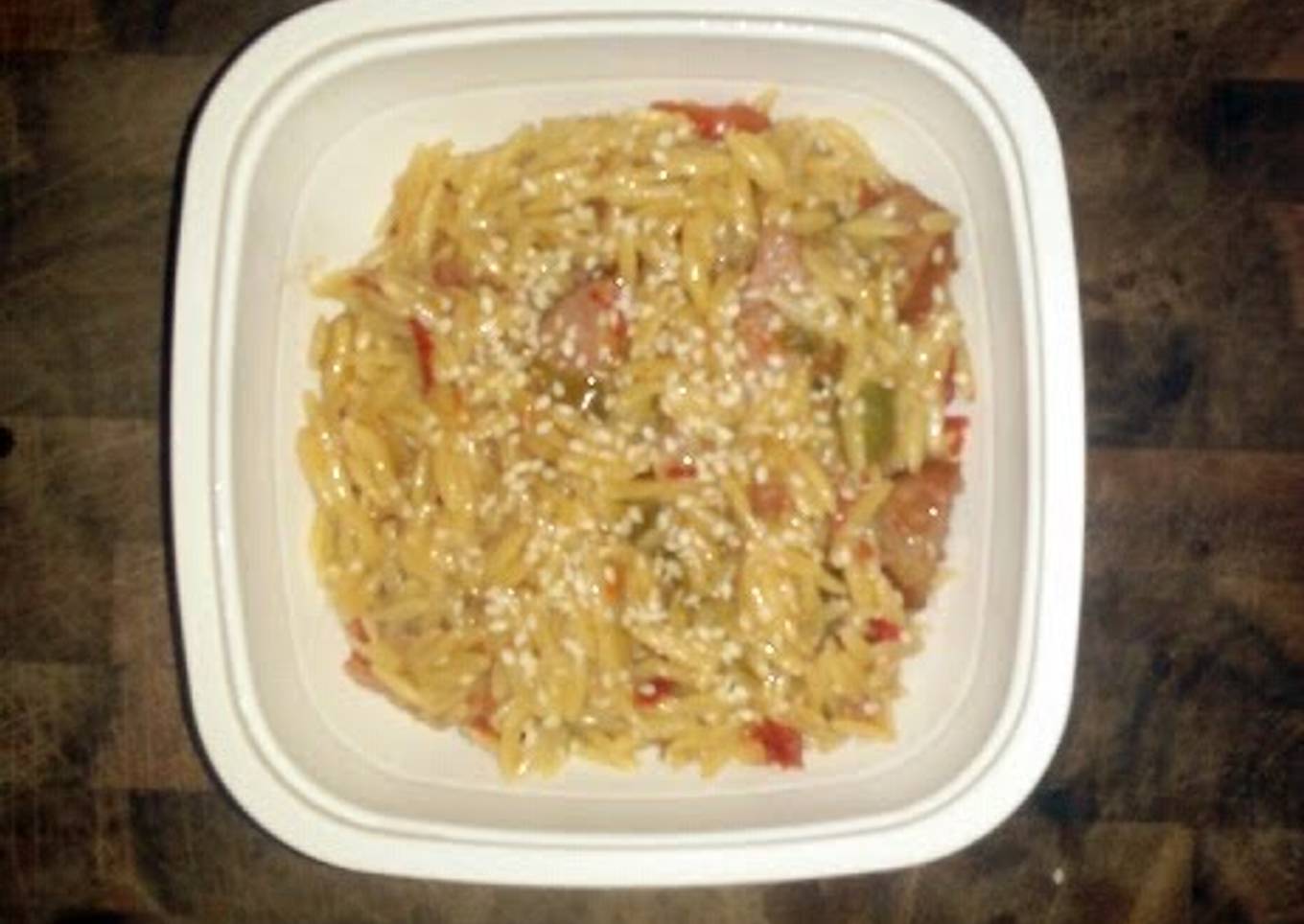 Thai Pasta with Sausage and Peppers
