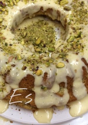 صورة لوصفة كيكة الفستق 💚