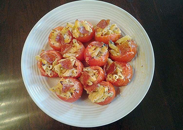 Simple Way to Cook Ultimate Macaroni and Cheese Stuffed Cherry Tomatoes