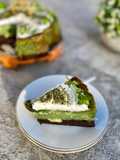 Matcha Basque Brownies