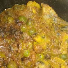 A picture of Peas mushroom stir fry.