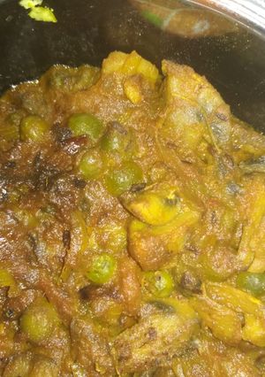 A picture of Peas mushroom stir fry.