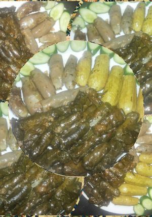 صورة لوصفة محشي ورق العنب والكوسة والباذنجان😍😘