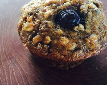 The New Way Serving Recipe Sprouted whole wheat Banana Blueberry muffins Very Delicious