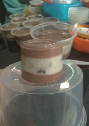 Foto resep Puding coklat susu oreo