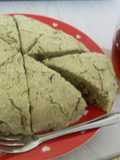 Okara Cake with Komatsuna and Banana