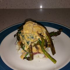 A picture of Beer Cheese Chicken and Veggies.