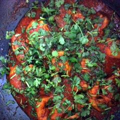 A picture of chicken karhaee.