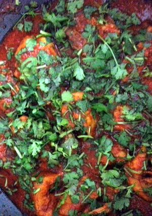 A picture of chicken karhaee.