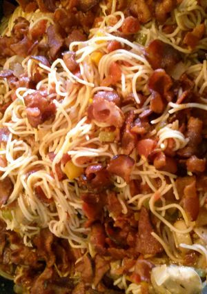 A picture of Sauceless Pasta.