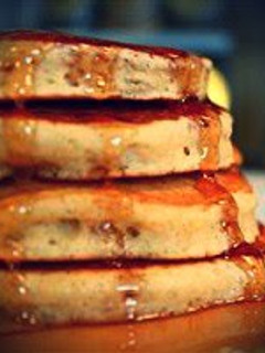 A picture of No Milk or Eggs Pancakes.