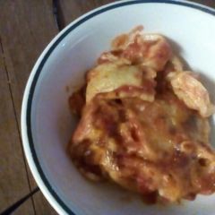 A picture of Easy Cheesy Ravioli and Tortellini Bake.