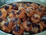 Peras al horno con caramelo y coco