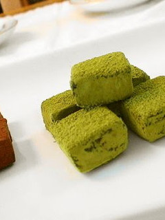 A picture of For Valentine's Day Not Too Sweet Matcha Truffles.