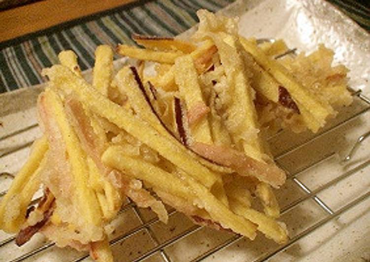 Simple Way to Make Homemade Sweet Potato Kakiage Fritters