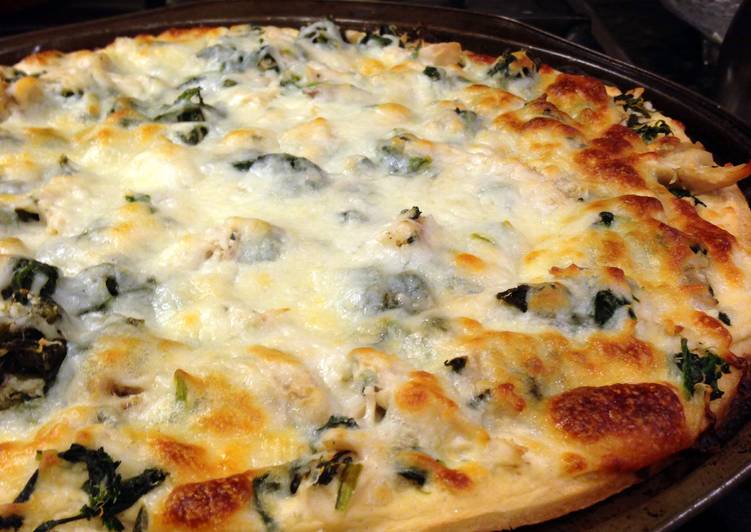 Recipe of Quick Chicken Alfredo Pizza