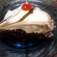 A picture of Fudgy Chocolate Chip Cherry Pie.