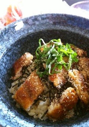 A picture of Sardine Umaki Rice Bowl--Also Good With Saury & Mackerel.