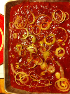 A picture of Donna's Baked Sausage With Tomato Sauce.