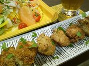 A picture of cheesy fried chicken