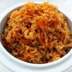 Spicy Carrot Vegan Fried Rice A picture of Spicy Carrot Vegan Fried Rice.