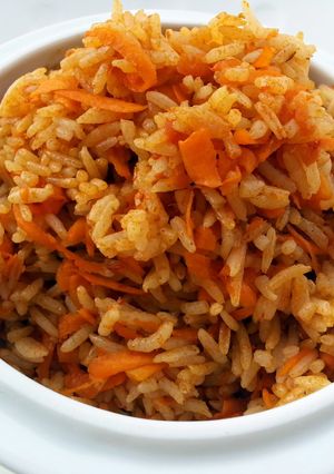 A picture of Spicy Carrot Vegan Fried Rice.