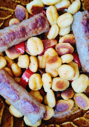 Sütőben sült krumplinudli recept fotója