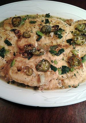 A picture of Chicken Francaise, My Version.