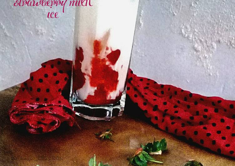 Resep Strawberry milk ice Anti Gagal