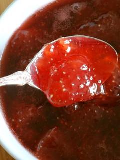 A picture of Easy Strawberry Jam in a Microwave.