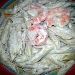 A picture of My way Shrimp Alfredo Penne Rigate.