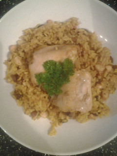 A picture of Slow Cooker Spicy Fruit and Nut Chicken Pilaf.