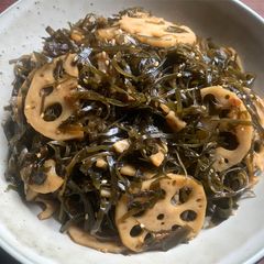 A picture of Simmered Kombu (Kelp) & Lotus Root.
