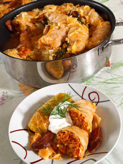 Hajdúsági töltött káposzta recept fotója