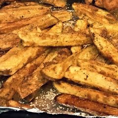 A picture of Homemade Breaded French Fries.