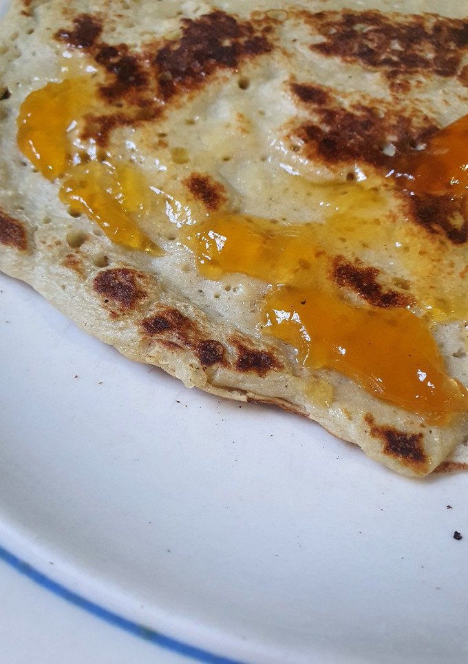 Una foto de Pancakes de manzana sin gluten, sin azúcar y sin leche