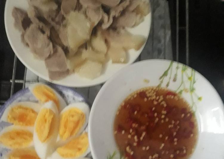 Step-by-Step Guide to Make Super Quick Homemade Thịt heo luộc ăn với trứng