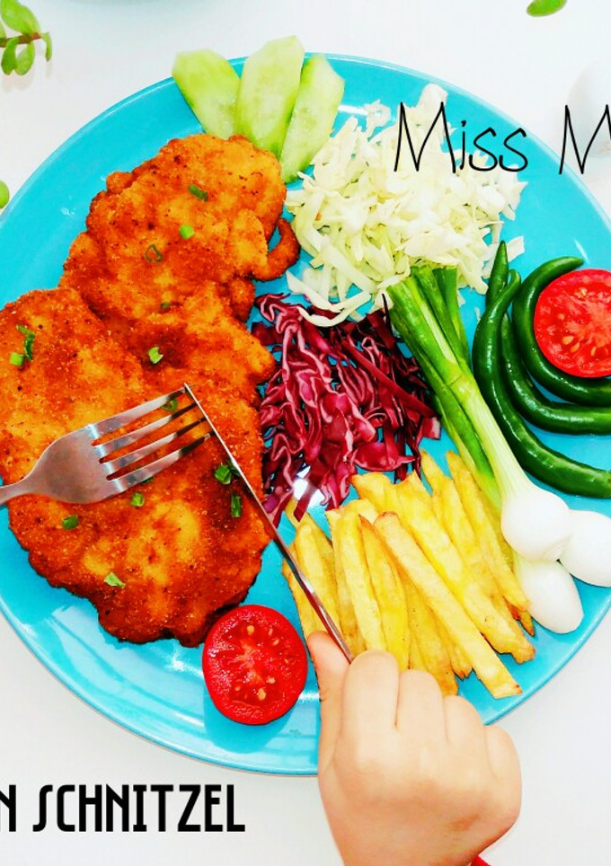 عکسی از دستور شنیسل مرغ
