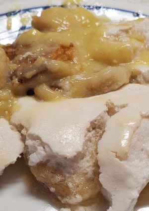 A picture of Classic Baked Banana Pudding.