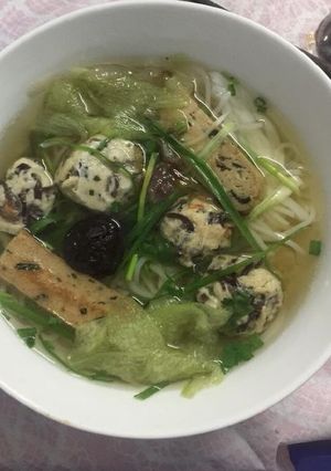 Hình của món Bún mọc (chay).