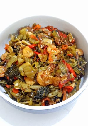 Foto resep Oseng Sawi Asin