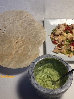 Una foto de Fajitas de pollo y queso