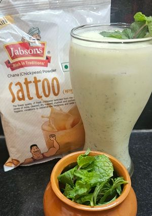 A picture of Sattu and Mint Buttermilk.