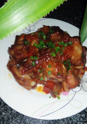 Hình của món Sườn sốt cà chua.